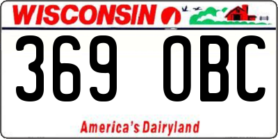 WI license plate 369OBC