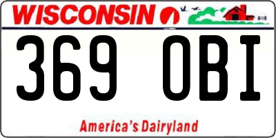 WI license plate 369OBI
