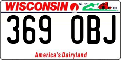 WI license plate 369OBJ