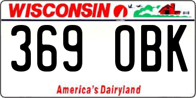WI license plate 369OBK