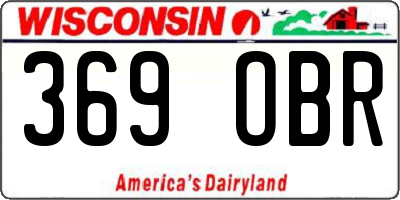 WI license plate 369OBR