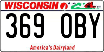 WI license plate 369OBY