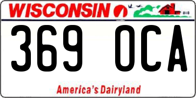 WI license plate 369OCA