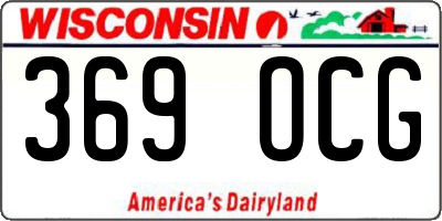 WI license plate 369OCG