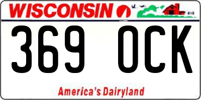 WI license plate 369OCK