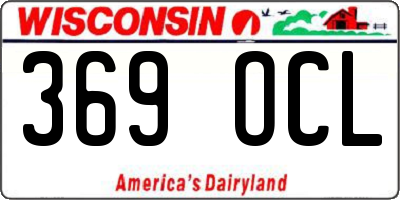 WI license plate 369OCL