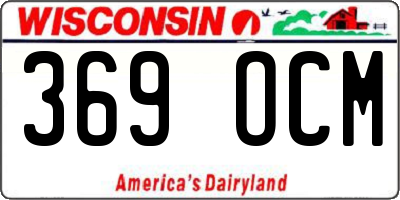 WI license plate 369OCM