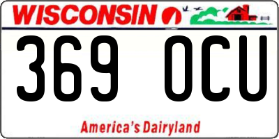 WI license plate 369OCU