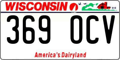 WI license plate 369OCV