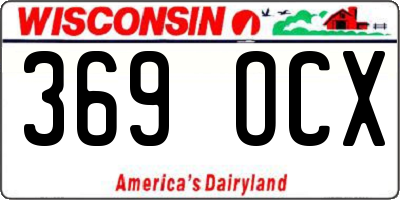 WI license plate 369OCX