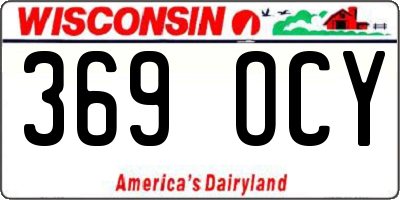 WI license plate 369OCY
