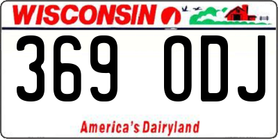 WI license plate 369ODJ