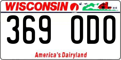 WI license plate 369ODO