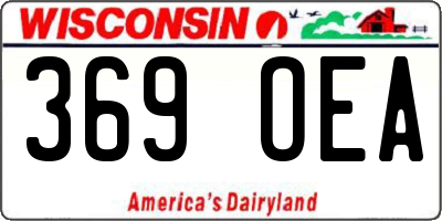 WI license plate 369OEA