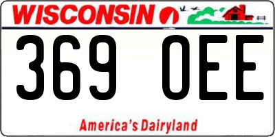 WI license plate 369OEE