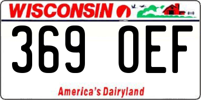 WI license plate 369OEF