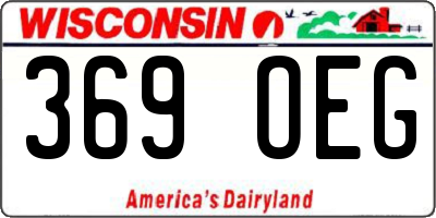 WI license plate 369OEG
