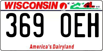 WI license plate 369OEH
