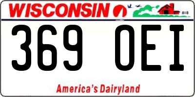 WI license plate 369OEI
