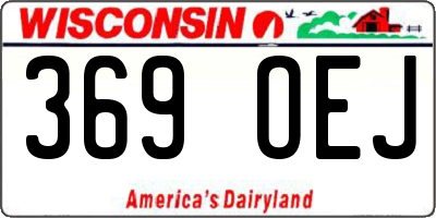 WI license plate 369OEJ