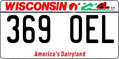 WI license plate 369OEL