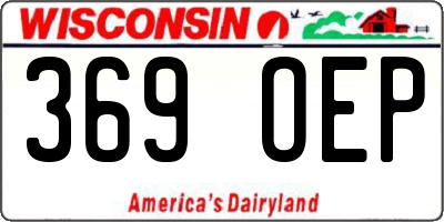 WI license plate 369OEP