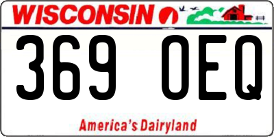 WI license plate 369OEQ