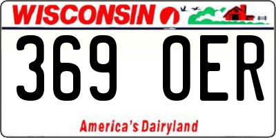 WI license plate 369OER