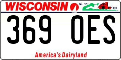 WI license plate 369OES