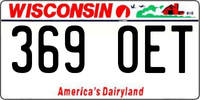 WI license plate 369OET