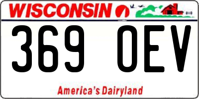 WI license plate 369OEV