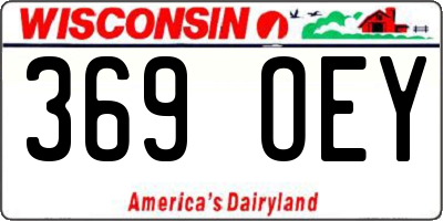 WI license plate 369OEY