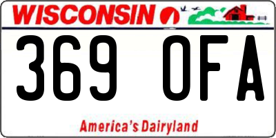 WI license plate 369OFA