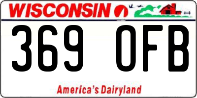WI license plate 369OFB