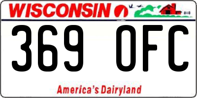 WI license plate 369OFC