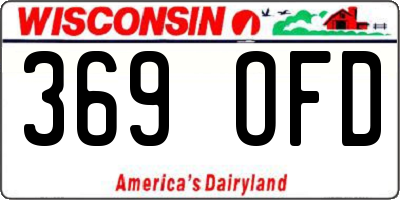 WI license plate 369OFD