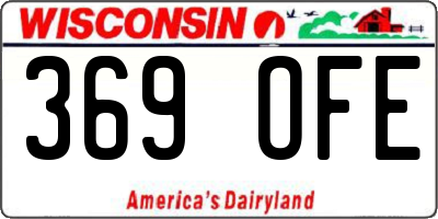 WI license plate 369OFE
