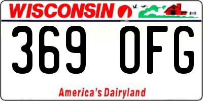 WI license plate 369OFG