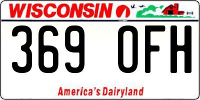 WI license plate 369OFH