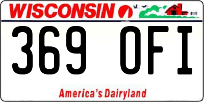 WI license plate 369OFI