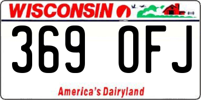 WI license plate 369OFJ
