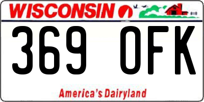 WI license plate 369OFK