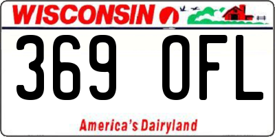 WI license plate 369OFL