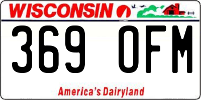 WI license plate 369OFM