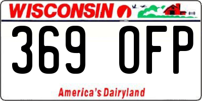 WI license plate 369OFP