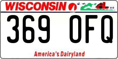 WI license plate 369OFQ