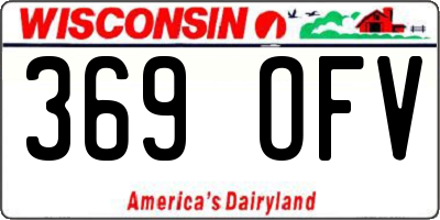 WI license plate 369OFV