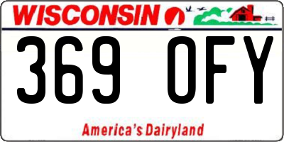 WI license plate 369OFY