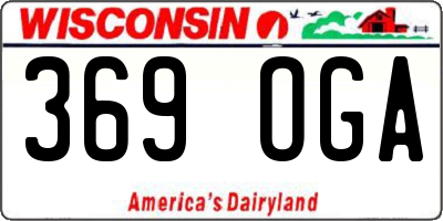 WI license plate 369OGA