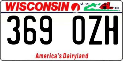 WI license plate 369OZH
